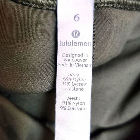 Lululemon Swift High Rise Crop 21' Leggings Forest Green Size 6 - Picture 7 of 9
